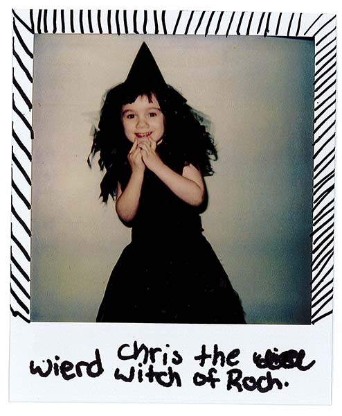 The author dressed as witch, ca. 1998. Provided by Christine Leavenworth